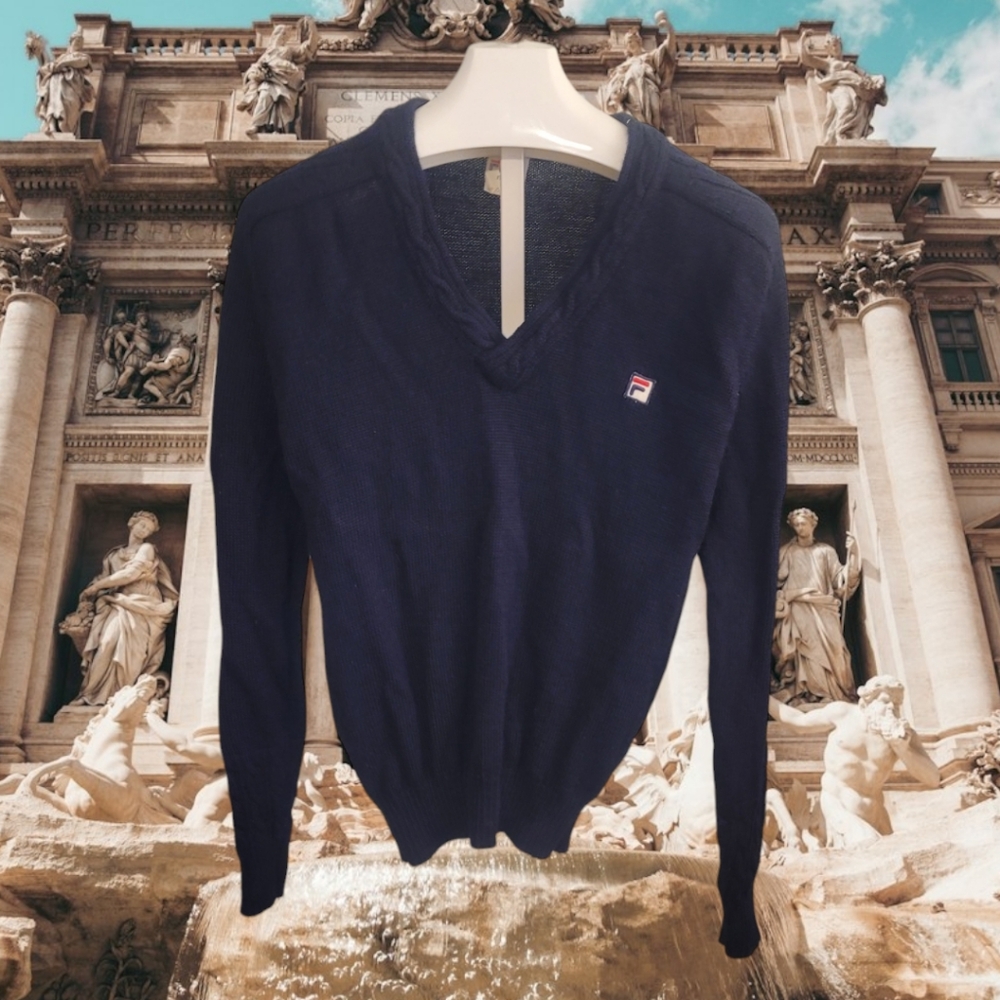 Vintage Italian V-neck Sweater